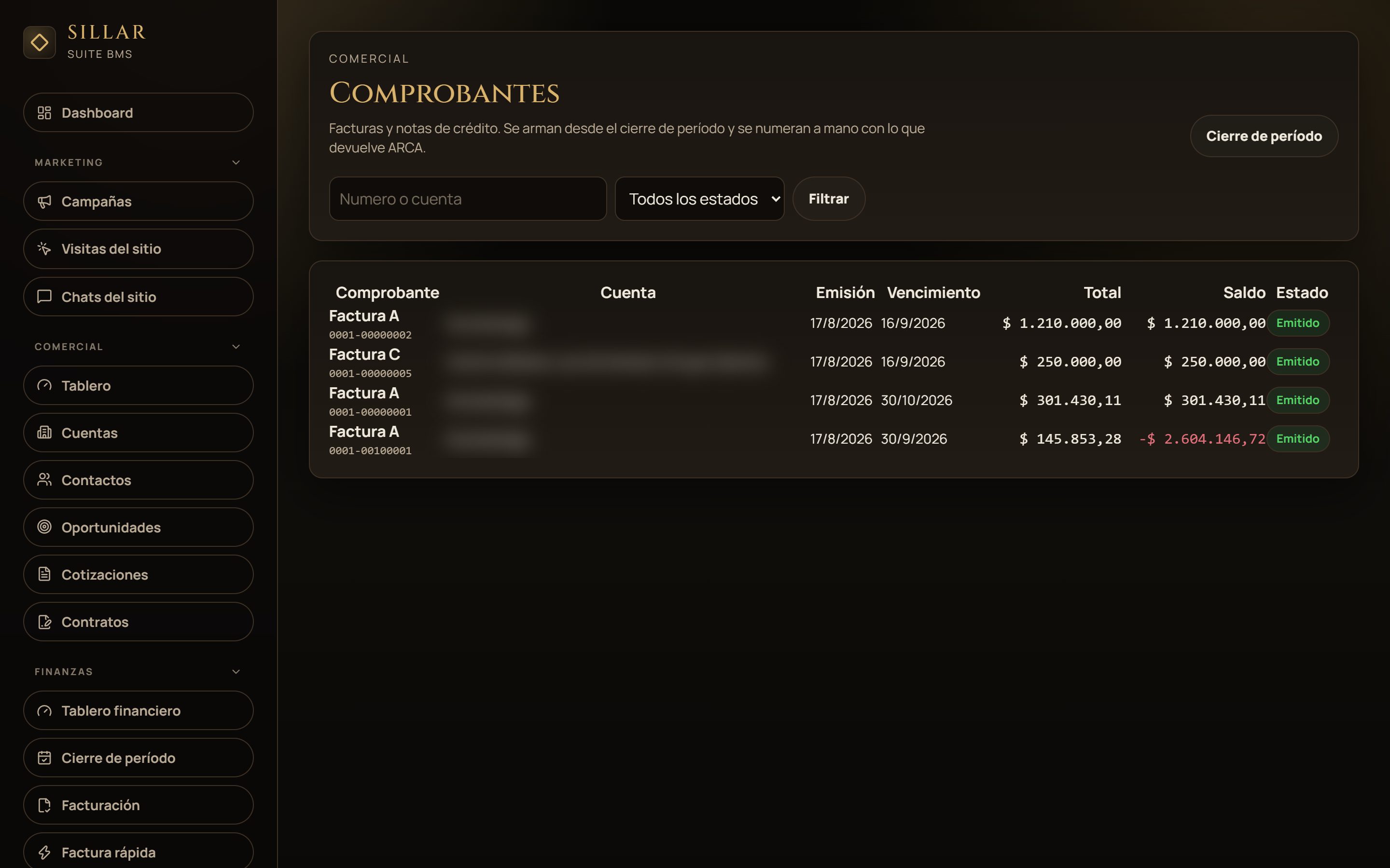 Modulo Comprobantes